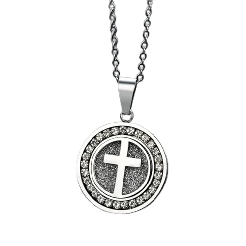 Goldfarbe Titanium Stahl Kreuz Kruzifix Kristall Anhänger Halskette für Männer Frauen Gebet Jesus Halskette Schmuck Schmuck Goldfarbe Titanium Stahl Kreuz Kruzifix Kristall Anhänger Halskette für Männer Frauen Gebet Jesus Halskette Schmuck Schmuck von SLCHJX