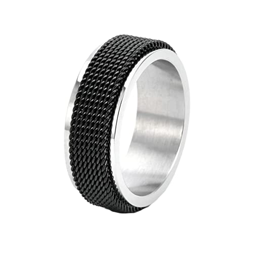 KNBOB MEN EIGENSBRECHTE EDELABLESSE STAEL, BIKER -Spinner 8mm Best Friend Engagement Rings von SLCHJX