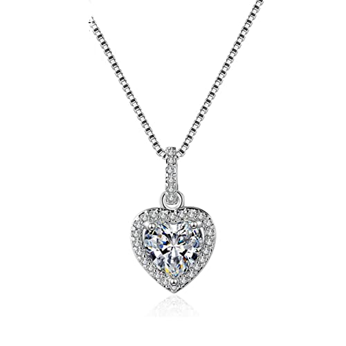 Mode Silber Herz Zirkon Anhänger Halsketten Hochzeitsfeier CZ Charme Schlüsselbein Halskette Frauen Schmuck Geschenk Mode Silber Herz Zirkon Anhänger Halsketten Hochzeitsfeier CZ Charme Schlüsselbein Halskette Frauen Schmuck Geschenk von SLCHJX