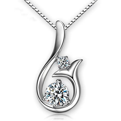 Mode elegante Meerjungfrau Zirkon Anhänger Halskette Strass Phoenix CZ Tropfen Halsketten Frauen Schmuck Geschenk von SLCHJX