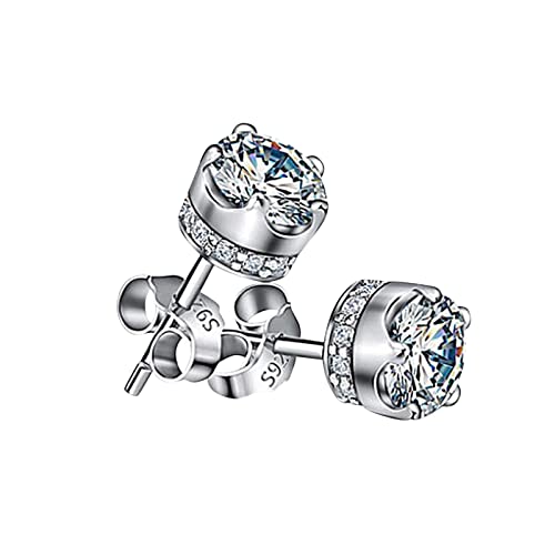 Mutter Solitaire Stud Crown Zirkonia Frauen Freundin Freund Ohrringe für Frauen baumeln von SLCHJX