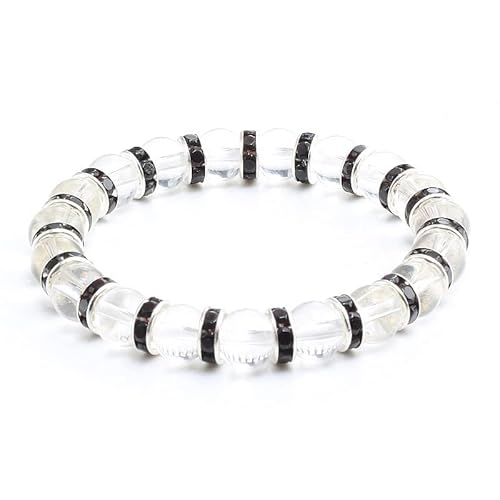 Naturstein Frauen Armband Bunte Strass transparente Perlen Armbänder & Armreifen Ehepaar Yoga von SLCHJX