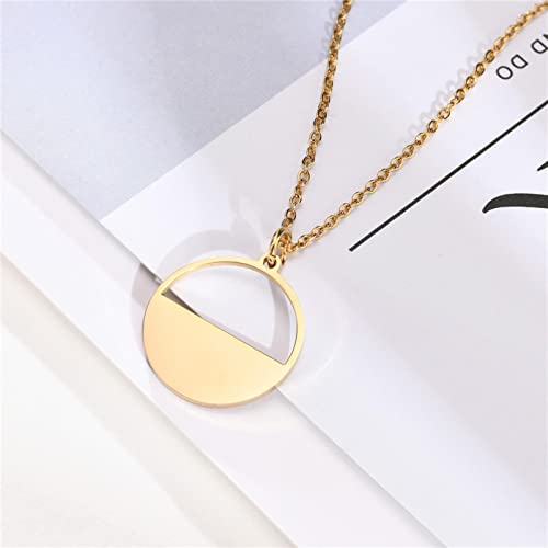Neue geometrische weibliche Schmuck Gold Farbe Titanium Stahl hohl Round Runde Münzhändler für Frauen von SLCHJX