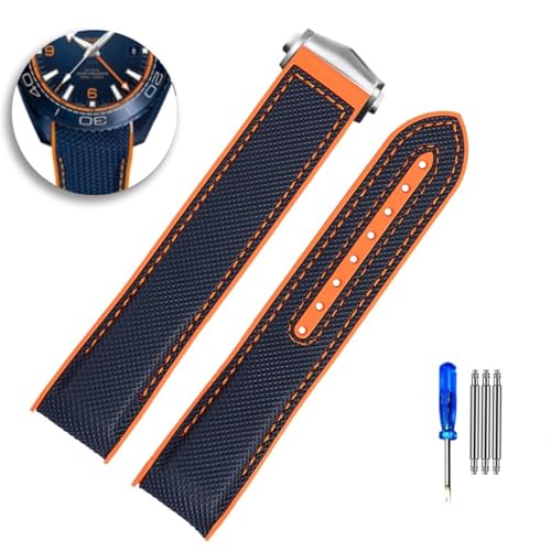Nylon Uhrengurt für Omega Seahorse 215.32 Ozean Universe Super 600 America Cup Limited Edition Leinwand wasserdichte Uhrband 22 mm 20mm von SLCHJX