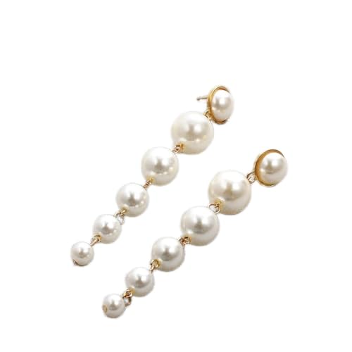 Ohrringe Perlen String Statement Tropfen Ohrringe für Frauen Hochzeit Party Geschenk High-End-Ohrringe von SLCHJX