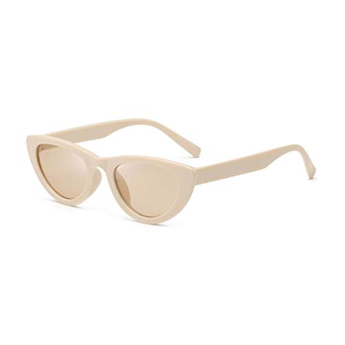 Retro-Sonnenbrille, dreieckig, schlicht, modisch, UV-Schutz, für Damen und Herren, rosa Rahmen, rosa Flocken, Schwarz , Einheitsgröße von SLCHJX