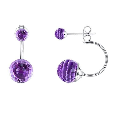 S Sparkle Round Österreich Kristallohrohrringe reine handgefertigte Frauen Ohrring hübsch fein Schmuck von SLCHJX