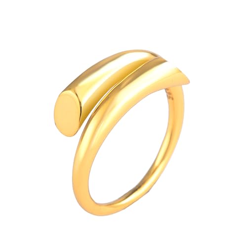 S925 Silber Elegant Trendy einzigartige Ringe für wome geometrische Gold Silber Ring Hochzeit Party Personalisiert Schmuck Geschenk von SLCHJX