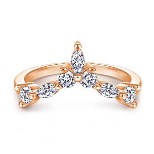 S925 Sterling Silver Crown Brautringe für Hochzeit Engagement Trendy Design Ring Schillernde CZ Marquise Frauen Schmuck von SLCHJX