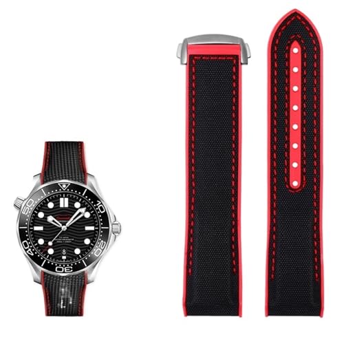 SLCHJX 20 mm 22 mm Nylon Gummi -Uhrband für Omega Seamaster Planet Ocean Männer Einsatzverschluss Armband Uhr Accessorie Silikon Uhr SLCHJX 20 mm 22 mm Nylon Gummi -Uhrband für Omega Seamaster Planet Ocean Männer Einsatzverschluss Armband Uhr Accessorie Silikon Uhr von SLCHJX