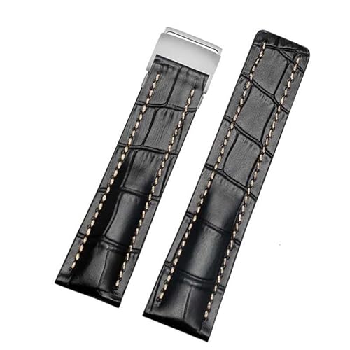SLCHJX 22 mm 24 mm echter Lederschalt -Uhrenband für Herren Uhr Kuhlederarmband mit Einsatzschnalle SLCHJX 22 mm 24 mm echter Lederschalt -Uhrenband für Herren Uhr Kuhlederarmband mit Einsatzschnalle von SLCHJX
