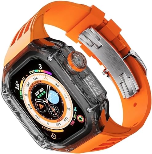 SLCHJX 49mm 45 mm 44mm Clear Transparent Watch Hülle Gummiband SLCHJX 49mm 45 mm 44mm Clear Transparent Watch Hülle Gummiband von SLCHJX