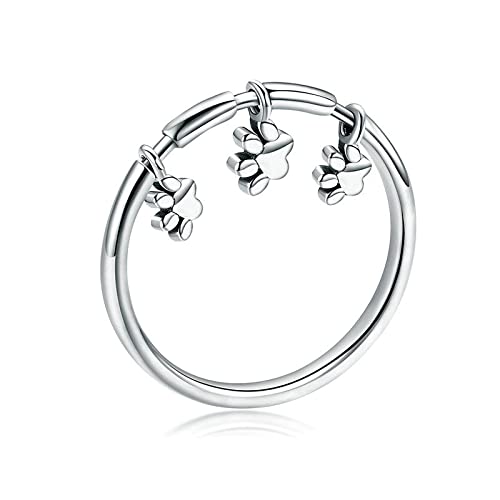 SLCHJX Animal Dog Footprints Fingerringe für Frauen Ring Schmuck SLCHJX Animal Dog Footprints Fingerringe für Frauen Ring Schmuck von SLCHJX