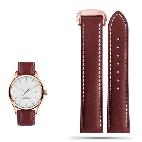 SLCHJX Echter Leder Uhrengurt für Omega Seamaster 300 150 Speedmaster 007 AT150 Brown Man Watchband 20mm 22 mm von SLCHJX