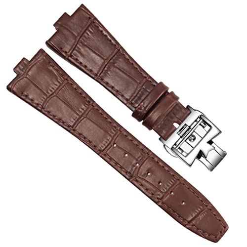 SLCHJX Echtes Leder -Uhrband für Vacheron Konstantin Übersee Serie 4500V 5500V P47040 Edelstahlschnalle 25 * 8 mm Männer Uhrengurt von SLCHJX