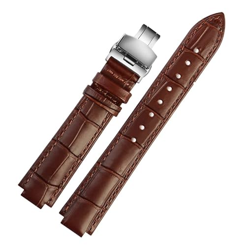 SLCHJX Echtes Leder Uhrenband für Ballon Bleu Handgelenk Band Männer weibliches konvexes Lederband 14 * 8mm 18 * 11mm 20 * 12 mm Fashion Armband von SLCHJX