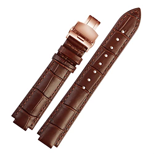 SLCHJX Echtes Leder Uhrenband für Ballon Bleu Handgelenk Band Männer weibliches konvexes Lederband 14 * 8mm 18 * 11mm 20 * 12 mm Fashion Armband von SLCHJX