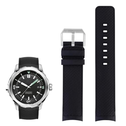 SLCHJX Fluororubber-Riemen für IWC Aquatimer Familie Darwins Abenteuer IW376803 IW379503 Uhr Band Schnellrelease 22mm Männer von SLCHJX