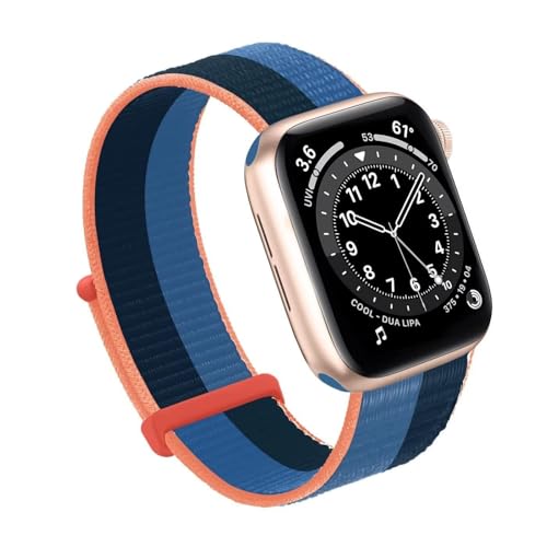 SLCHJX Für Band 49mm 45 mm 44 mm 42 mm 41 mm 40 mm 38 mm, Frauen Männer Sport Nylonschleifengurt für Serie Ultra 8 7 6 5 4 3 2 1 Se von SLCHJX