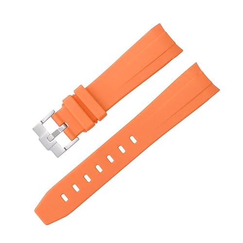 SLCHJX Für Omega Speedmaster Uhren Ersatzband gebogene Gummi -Gummi -Männer Frauen 20mm 21mm 22mm Uhrenband von SLCHJX