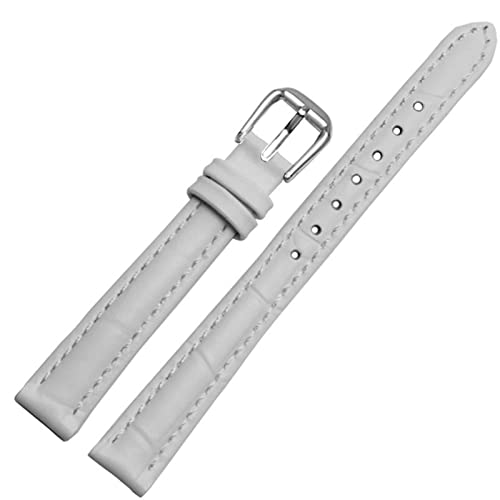 SLCHJX Für jedes Marken -Leder -Uhrband für Mädchen und Student Crocodile Getreide Band 10 12 14 16 18 mm schwarz braun rot weiß blau Gurt von SLCHJX