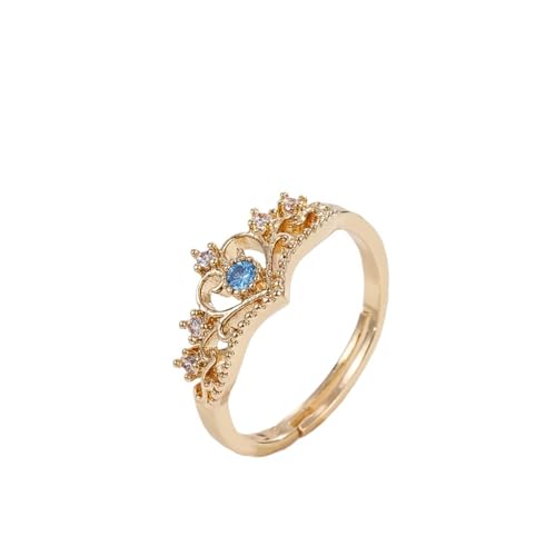 SLCHJX Gold Hollow Crown Ringe für Frauen Verstellbare Kronenring Trendy Hochzeit juwerly leichte Luxus -Ins -Stil Ring Geschenk von SLCHJX