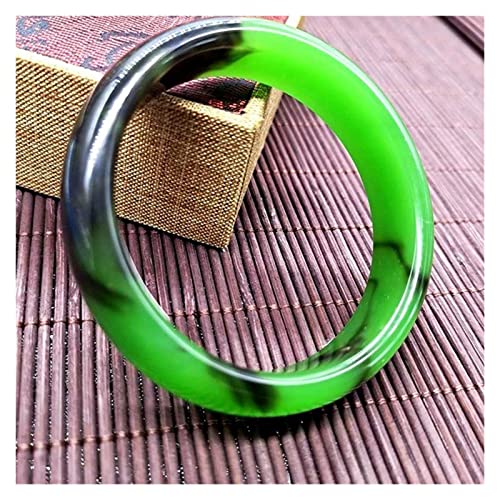 SLCHJX Hand geschnitztes breites Jade-Armbandschmuck Herren- und Frauenarmbandzubehör (60-62 mm) von SLCHJX