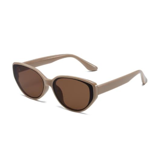 SLCHJX Katzenaugen-Sonnenbrille mit kleinem Rahmen, UV-Schutz, Sonnenbrille für Damen und Herren, Kaffee-Rahmen, Kaffee-/Teeflocken, Einheitsgröße SLCHJX Katzenaugen-Sonnenbrille mit kleinem Rahmen, UV-Schutz, Sonnenbrille für Damen und Herren, Kaffee-Rahmen, Kaffee-/Teeflocken, Einheitsgröße von SLCHJX