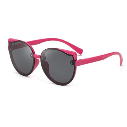 SLCHJX Kinder-Sonnenbrille mit Flügeln, progressiv, zweifarbig, Ozeanstück, großer Rahmen, Kopie, für Damen und Herren (schwarzer Rahmen, graue Flocken), Violetter Rahmen, graue Flocken von SLCHJX