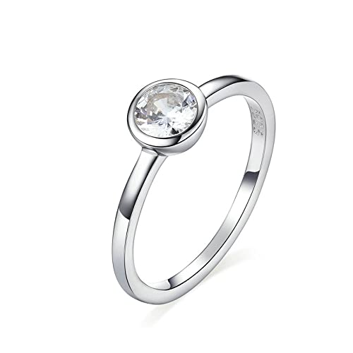 SLCHJX Klarer Zirkonia -Finger Ring Frauen Verlobungs Ehering Ring von SLCHJX