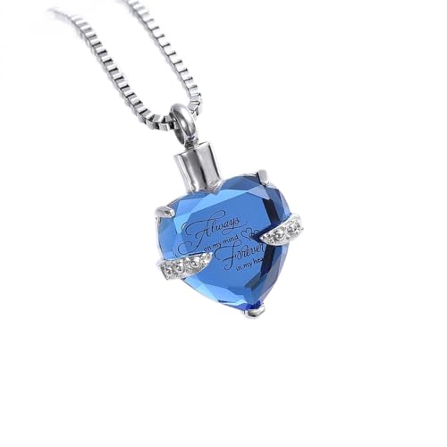 SLCHJX Kristall Herz Asche Urnen Halskette mit Geburtsstein Edelstahl Herz Formschämung Schmuck für Asche Frauen Keepa SLCHJX Kristall Herz Asche Urnen Halskette mit Geburtsstein Edelstahl Herz Formschämung Schmuck für Asche Frauen Keepa von SLCHJX