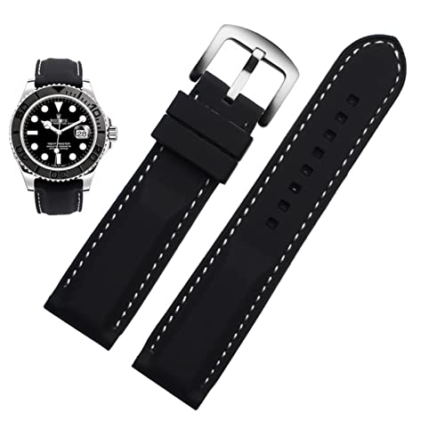 SLCHJX Männer Silikon Uhrenband 20 mm 22 mm 24m für Mido Citizen Omega Sport Gummi Ersatzriemen rot blau orange weißes weiches Armband SLCHJX Männer Silikon Uhrenband 20 mm 22 mm 24m für Mido Citizen Omega Sport Gummi Ersatzriemen rot blau orange weißes weiches Armband von SLCHJX