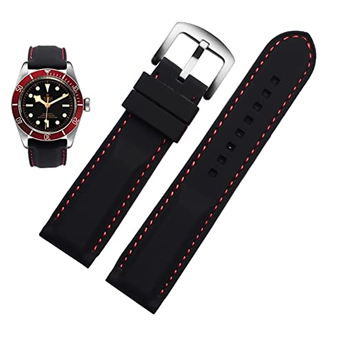 SLCHJX Männer Silikon Uhrenband 20 mm 22 mm 24m für Mido Citizen Omega Sport Gummi Ersatzriemen rot blau orange weißes weiches Armband SLCHJX Männer Silikon Uhrenband 20 mm 22 mm 24m für Mido Citizen Omega Sport Gummi Ersatzriemen rot blau orange weißes weiches Armband von SLCHJX