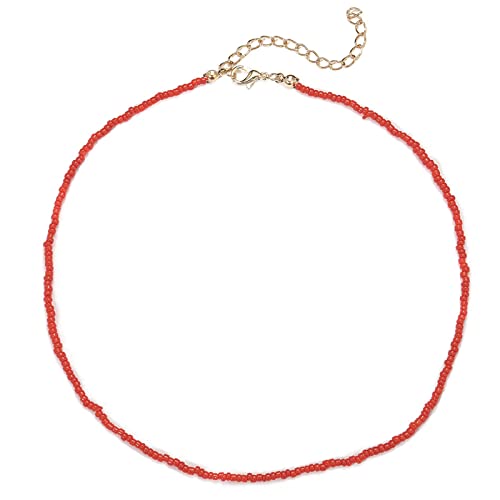 SLCHJX Mode einfache Samenperlen Strangketten Halskette auf der Hals Ästhetik Boho Frauen Accessoires Chokerschmuck für Geschenk SLCHJX Mode einfache Samenperlen Strangketten Halskette auf der Hals Ästhetik Boho Frauen Accessoires Chokerschmuck für Geschenk von SLCHJX