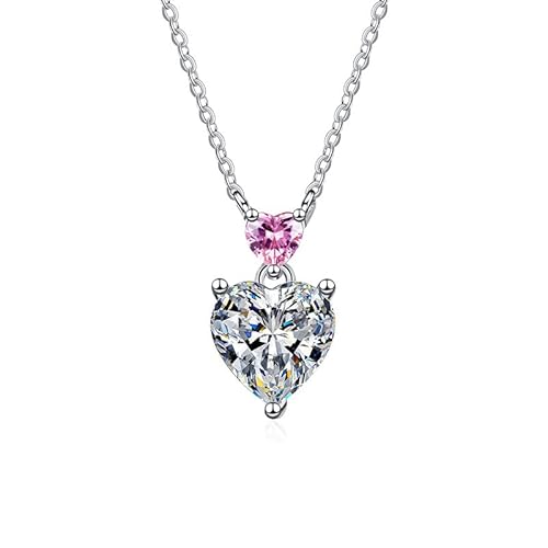 SLCHJX Moissanit Diamond Anhänger Halskette für Frauen Halsketten Halsketten Schmuckgeschenk von SLCHJX