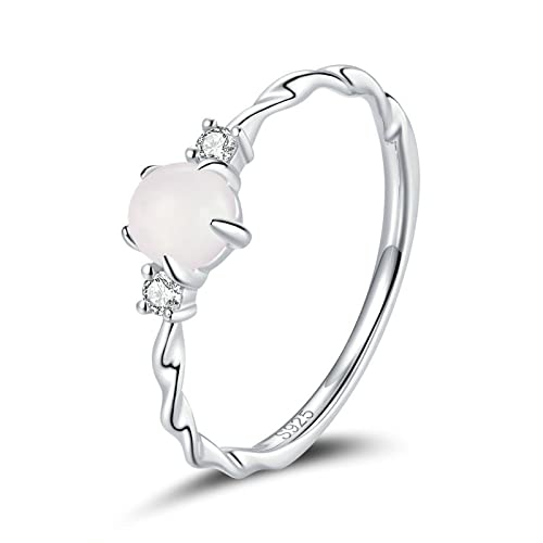 SLCHJX Moonstone Ringfinger Ringe für Frauen Stapelbare Ringe Band Feiner Schmuck SLCHJX Moonstone Ringfinger Ringe für Frauen Stapelbare Ringe Band Feiner Schmuck von SLCHJX