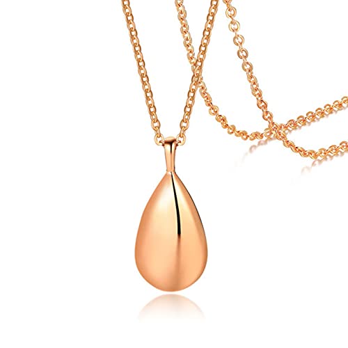 SLCHJX NEU VOGE URN WASSER TREAR DROPPENTEN HALLE Kette Titanium Stahltropfenkragen für Frauen Männer Ascheschmuck von SLCHJX