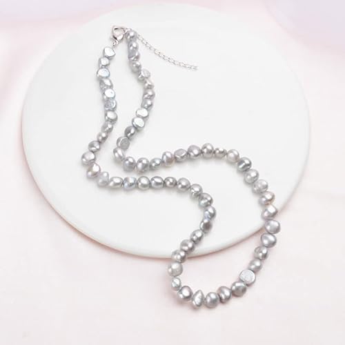 SLCHJX Natural Süßwasserperlen Halskette Vintage Barockschmuck für Frauen Trendgeschenke für das Neujahrsgeschenk von SLCHJX