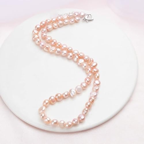 SLCHJX Natural Süßwasserperlen Halskette Vintage Barockschmuck für Frauen Trendgeschenke für das Neujahrsgeschenk von SLCHJX