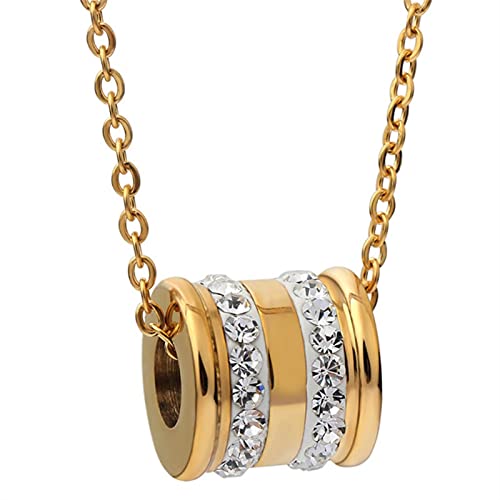 SLCHJX Pride Halskette Frauen zwei Farben Mode Titanium Stahl Design CZ Kristall Halsketten Anhänger von SLCHJX