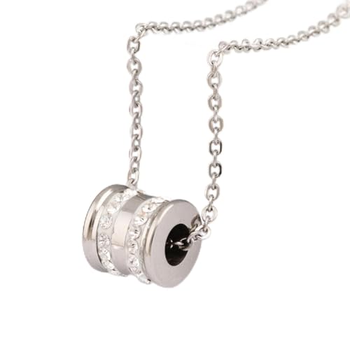 SLCHJX Pride Halskette Frauen zwei Farben Mode Titanium Stahl Design CZ Kristall Halsketten Anhänger von SLCHJX