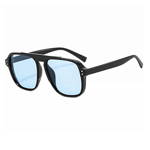 SLCHJX Rechteckige Retro-Sonnenbrille, Anti-Ultraviolett-Sonnenbrille, personalisierte Einstrahl-Sonnenbrille, blau, Einheitsgröße SLCHJX Rechteckige Retro-Sonnenbrille, Anti-Ultraviolett-Sonnenbrille, personalisierte Einstrahl-Sonnenbrille, blau, Einheitsgröße von SLCHJX
