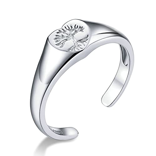 SLCHJX Ring Gravurer Baum des Lebens offen verstellbare Fingerringe für Frauen Schmuck SLCHJX Ring Gravurer Baum des Lebens offen verstellbare Fingerringe für Frauen Schmuck von SLCHJX