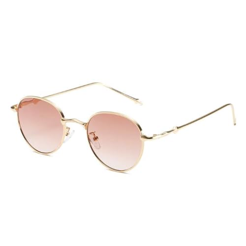 SLCHJX Runde Sonnenbrille für Damen und Herren, runder Metallrahmen, UV400-Schutz, Goldener Rahmen graduelle Teeflocken, Einheitsgröße SLCHJX Runde Sonnenbrille für Damen und Herren, runder Metallrahmen, UV400-Schutz, Goldener Rahmen graduelle Teeflocken, Einheitsgröße von SLCHJX