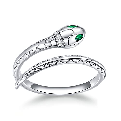SLCHJX Verstellbarer Schlangenring Offener Fingerring für Frauen Hochzeit Schmuck von SLCHJX
