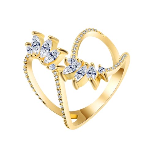 Silber Gold Roségold Geometrisch mit Zirkonia -Verstellbaren für Frauen Party Schmuck Bestes Geschenk für Freunde von SLCHJX