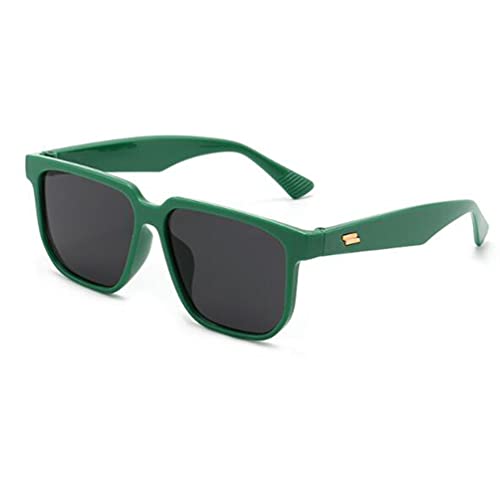 Sonnenbrille mit großem Rahmen, quadratisch, Polygon, für Damen und Herren, UV-Schutz, grün, Einheitsgröße von SLCHJX