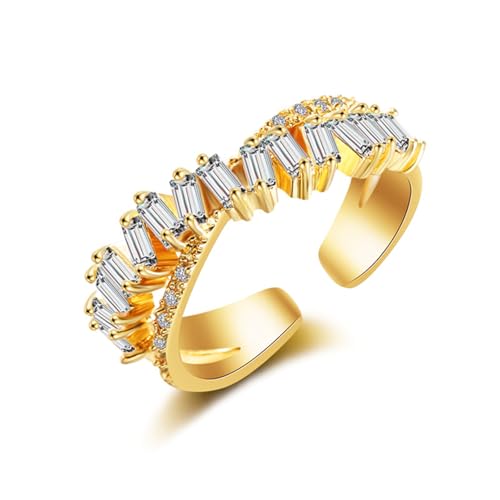 Trendy Gold Silber Roségold Licht Luxusringe überqueren ein verstellbarer Ring für Frauen Party Schmuck beste Geschenk für Freunde Trendy Gold Silber Roségold Licht Luxusringe überqueren ein verstellbarer Ring für Frauen Party Schmuck beste Geschenk für Freunde von SLCHJX