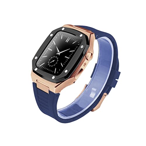 Watch Edelstahl Lünettenband Metall für Band 9 8 7 6 5 4 4 SE 3 2 Serie 44 mm 45 mm Uhr ersetzen das Upgrade Metall Gurt Modifikation Kit, 41MM, A von SLCHJX