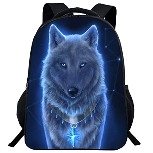 SLCSL Wolf Rucksack, Schultasche für Jungen und Mädchen, Buchtasche, Wolf Tagesrucksack leichte Büchertasche, Laptop-Rucksack, lässiger Tagesrucksack von SLCSL